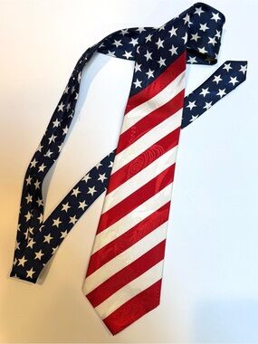 American Stars & Stripes Men's Tie - Red, White & Blue